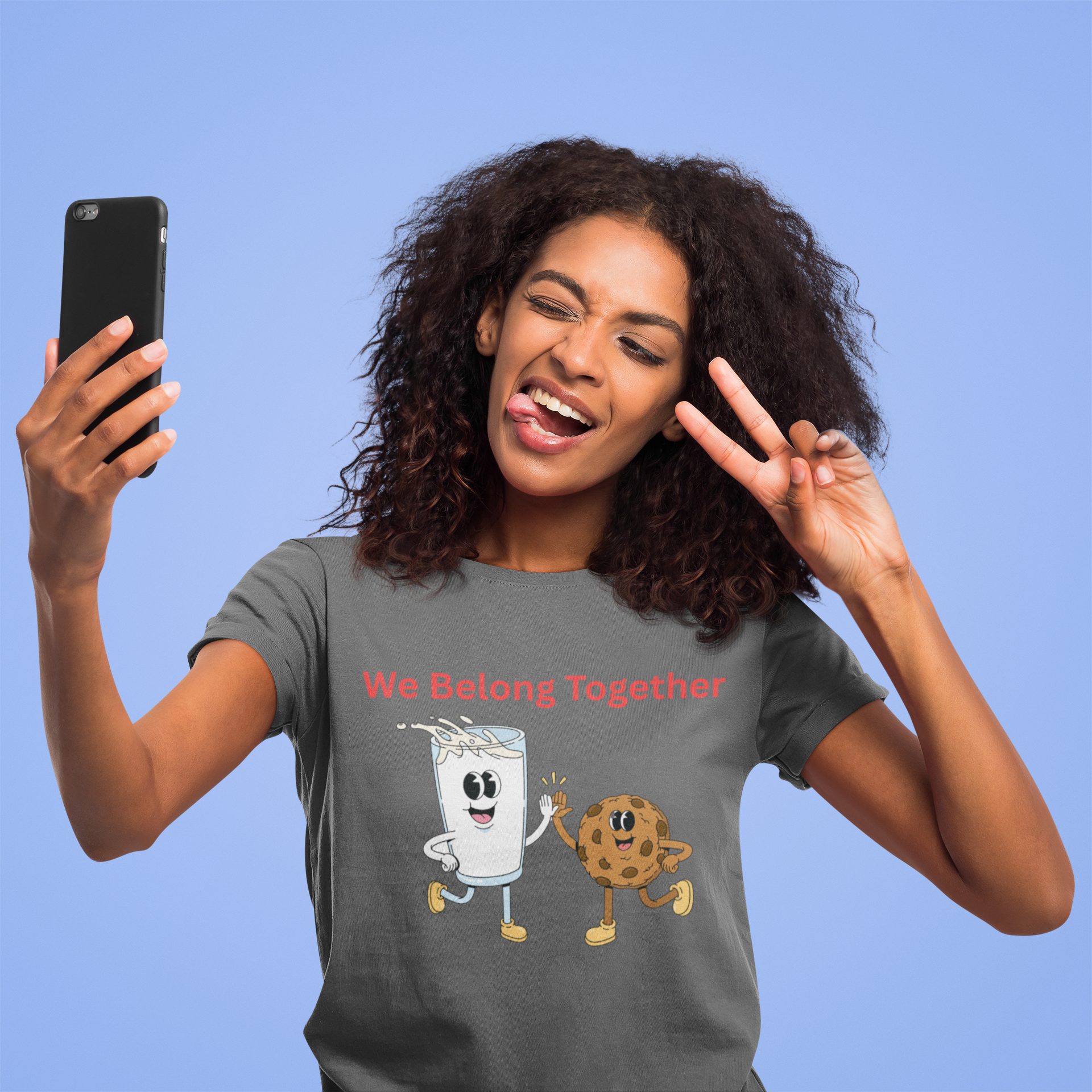 Milk and Cookie "We Go Together" T-Shirt | Cute Snack Couple Tee